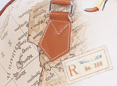 Striped Travel Luggage Set: Suitcase and Handbag