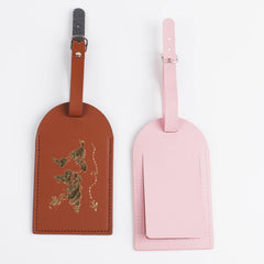 Leather Luggage Tag for Travel Suitcases (In Stock)