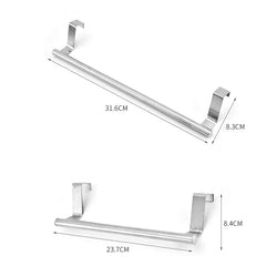 Stainless Steel Single Rod Towel Rack for Cabinet Doors